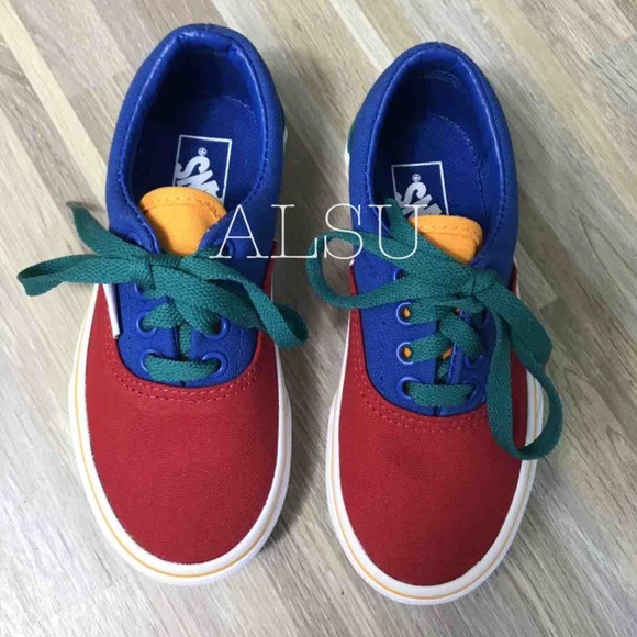 NWT VANS ERA Primary Block Blue Kid’s AUTHENTIC - Picture 2 of 8